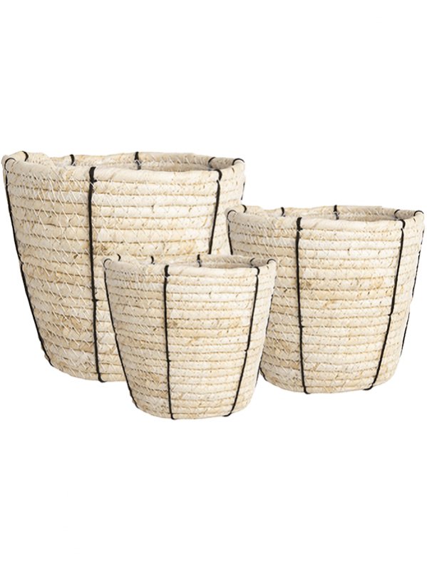 Кашпо Maple Basket Black (set van 3)