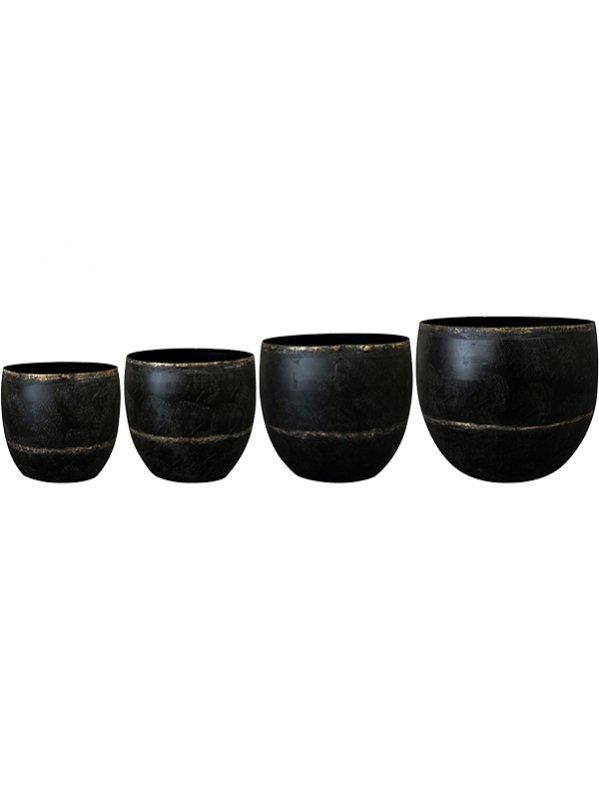 Кашпо Belia Pot Vintage Black (set of 4)