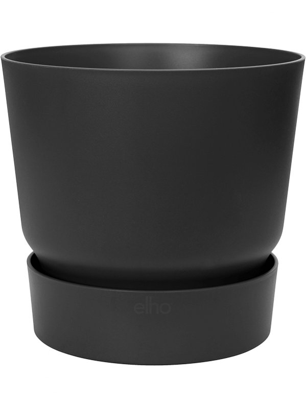 Кашпо Greenville Living black round