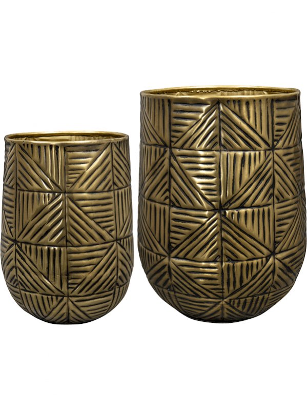 Кашпо Calvin Pot Tall Matt Gold (set of 2)