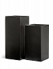 Кашпо TREEZ Effectory Black Stone Выскоий куб Антрацит в интернет-магазине Greentrend.ru