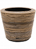 Кашпо Drypot Rattan Stripe Round grey в интернет-магазине Greentrend.ru