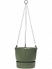 Кашпо подвесное Greenville Leaf green hanging basket в интернет-магазине Greentrend.ru