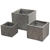 Кашпо Nobilis Marco Grey Cube, набор 3 шт в интернет-магазине Greentrend.ru