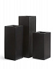 Кашпо TREEZ Effectory Black Stone Высокий куб Антрацит в интернет-магазине Greentrend.ru