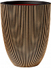 Ваза Capi Nature Groove NL Vase Elegant Low Black Gold в интернет-магазине Greentrend.ru