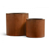 Кашпо TREEZ Effectory Corten Steel Циллиндр Бархатистая окись в интернет-магазине Greentrend.ru
