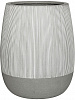 Кашпо Ridged Perry L White Stripe в интернет-магазине Greentrend.ru