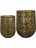 Кашпо Calvin Pot Tall Matt Gold (set of 2) в интернет-магазине Greentrend.ru