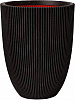 Ваза Capi Nature Groove NL Vase Elegant Low Black в интернет-магазине Greentrend.ru